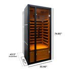 Aleko Oasis 1 Person Hemlock Infrared Sauna – Compact Indoor Sauna for Relaxation, Detox & Daily Wellness