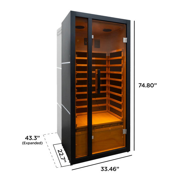 Aleko Oasis 1 Person Hemlock Infrared Sauna – Compact Indoor Sauna for Relaxation, Detox & Daily Wellness