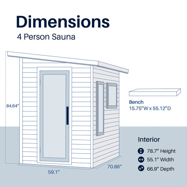 ALEKO Selenia Red Cedar Outdoor Sauna – 4 Person