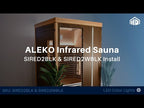 Aleko 1–2 Person Canadian Hemlock Infrared Sauna – Walnut Finish Compact Indoor Sauna for Detox, Relaxation & Home Wellness