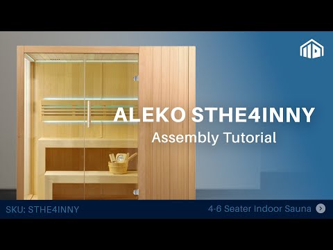 ALEKO Canadian Hemlock Traditional Indoor Sauna – 4–6 Person Luxury Home Spa with LED Lights & UL-Certified Heater
