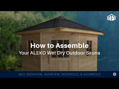 ALEKO Canadian Hemlock Outdoor Sauna with 8 kW UL-Certified Heater – 8 Person