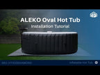 Aleko Diamond Inflatable Jetted Hot Tub with Energy Efficient Cover – Black Finish Compact 2-Person Spa for Relaxation, Hydrotherapy & Home Wellness