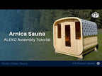 ALEKO Arnica 4-Person Rustic Cedar Square Outdoor Sauna