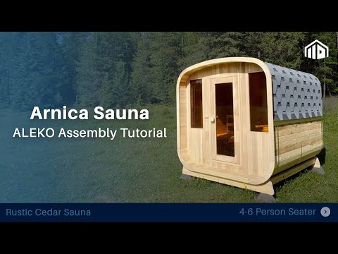 ALEKO Arnica 4-Person Rustic Cedar Square Outdoor Sauna