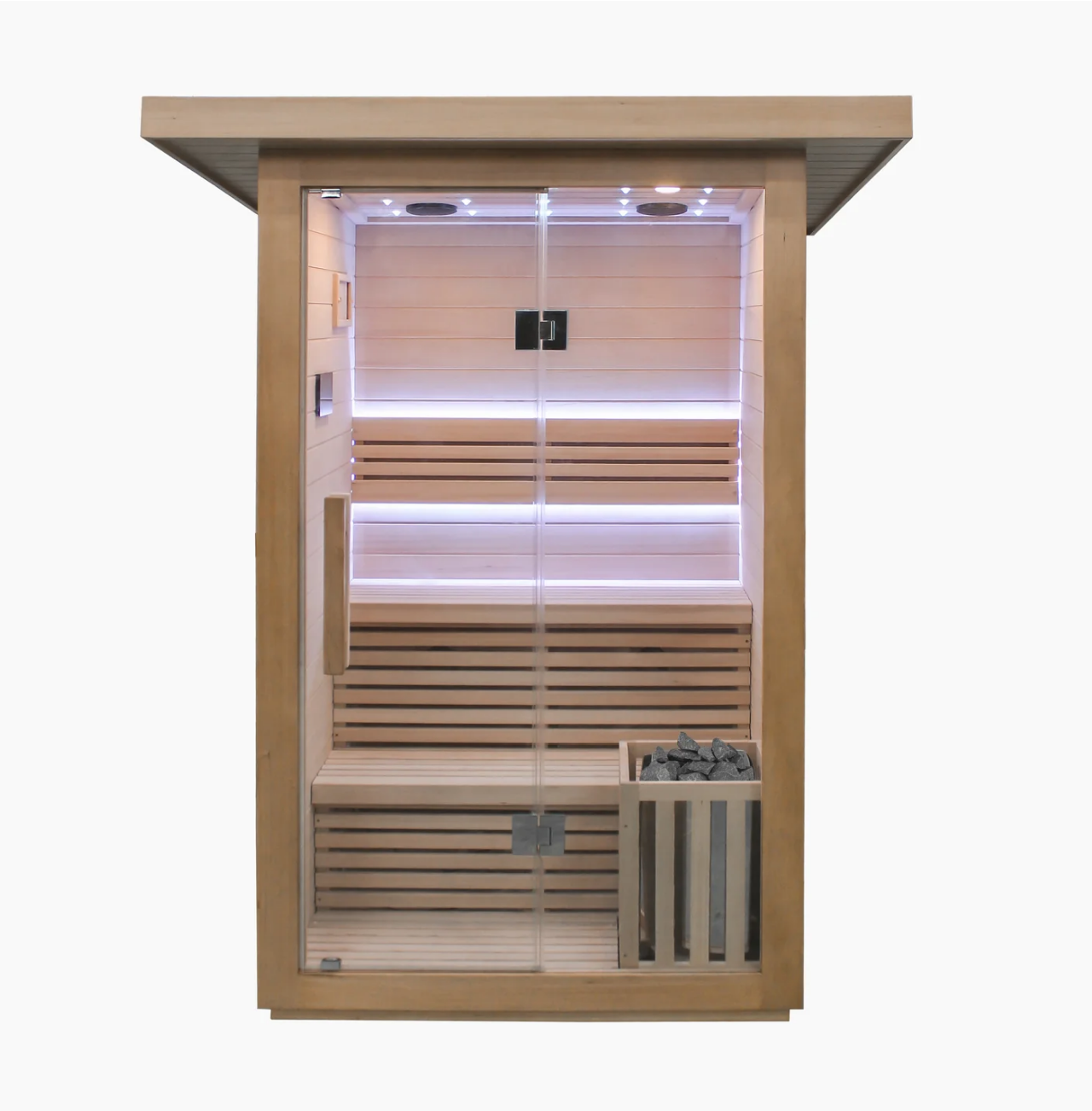Revive Plunge 2-Person Traditional Sauna – Compact Luxury Home Sauna for Deep Detox & Relaxation
